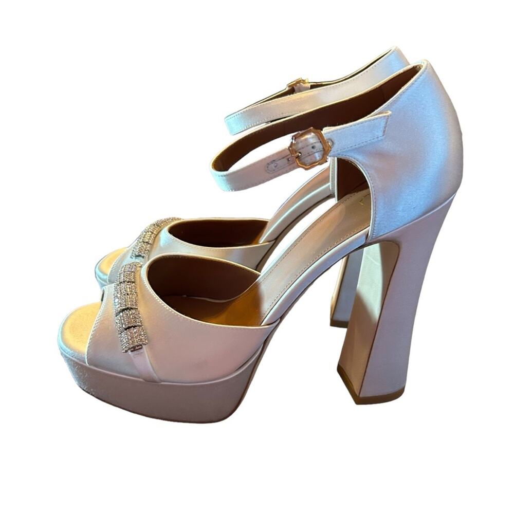 Malone Souliers Yurkia Crystal Platform Sandals Block Heel Open Toe NEW EU 40 - Picture 2 of 9